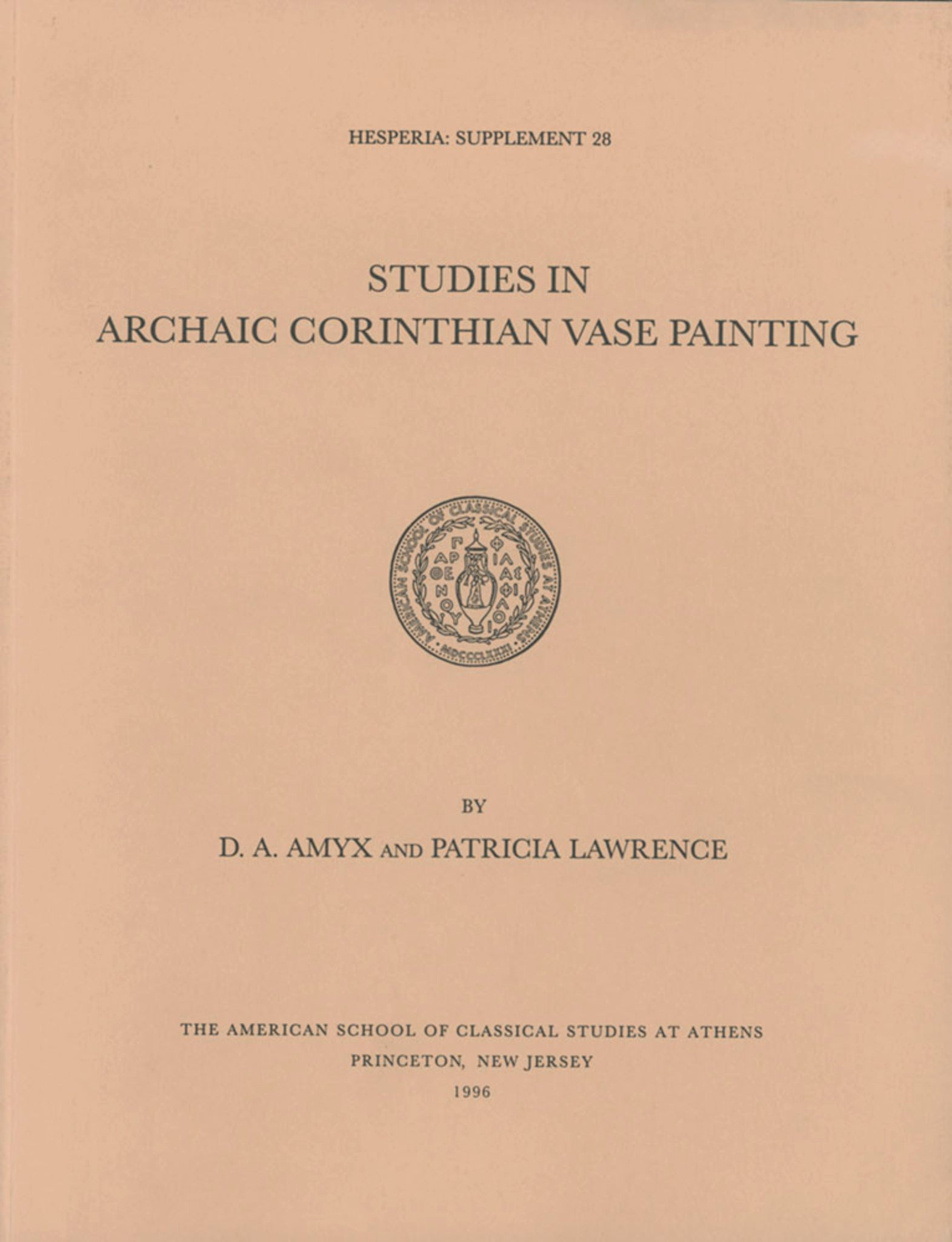 Studies in Archaic Corinthian Vase Painting